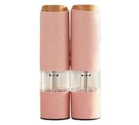 BOGAZY Pepper Mill Electric Salt Pepper Grinder Set Led Light Automatic Spice Herb Mill Adjustable Coarseness Salt Pepper Grinder(Pink,2pcs)