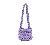 BOGAZY Straw Handbags Cotton Woven Crossbody Bag Shoulder Bags Handwoven Women Straw Bags For Women(Purple)