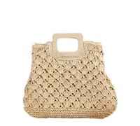 BOGAZY Straw Handbags Rattan Large Capacity Tote Women Wicker Woven Handbags Beach Bag Straw Bags For Women(Beige)