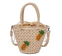 BOGAZY Straw Handbags Straw Woven Handbag Tote Bag Women Summer Shoulder Crossbody Bags Straw Bags For Women(Beige)