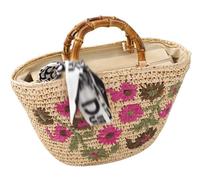 BOGAZY Straw Handbags Straw Woven Shoulder Bag Rattan Bag Handbag Women Beach Bag Handbag Straw Bags For Women(Rosso)