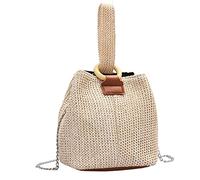 BOGAZY Straw Handbags Women Woven Rattan Bag Shoulder Bag Handbag Beach Tote Crossbody Straw Bags For Women(Beige)