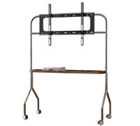 BOGAZY TV Bracket TV Floor Stand With Storage Shelf Rolling Mobile TV Cart With Wheels For 43 To 75 Inch LCD LED Screen TVs Stands Living Room(A,With 1 shelf)