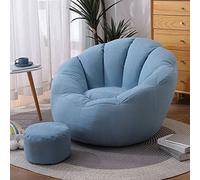 BOGDTF Bean Bag Chair, Lounger Bean Bag for Adults Teens Personal Sized, Single Beanbag Lounge Chair for Gaming, Reading, and Relaxing,blue