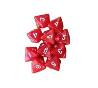 BOGEEL 10Pcs Polyhedral Dices Acrylic 8-Sided Marble Pattern Dices Role Playing Game Dices for Table Player Easy to Use,Acrylic