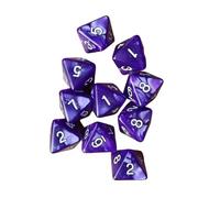 BOGEEL 10Pcs Polyhedral Dices Acrylic 8-Sided Marble Pattern Dices Role Playing Game Dices for Table Player Easy to Use,Acrylic