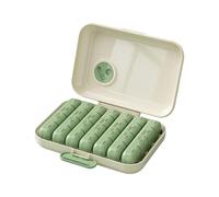 BOGEEL 7 Day Portable Pills Dispenser Case Large Capacity Travel Organizers with Intelligent Compartments Safe ABS Pla