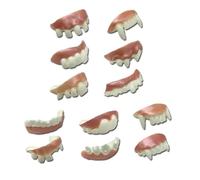 BOGEEL 8/10/12Pcs Ugly Teeth Funny Gag Teeth Halloween Dentures Set for Adult Masquerade, Halloween Costume Decoration