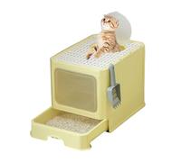 BOGEEL Litter Rabbits Odor Control Not Stick Smooth Surfaces Cats Litter Pans Enclosed Cats Litter Container