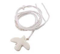 BOGEEL White Doves Necklace Women Jewelry Present Beads Necklace Perfect for Work School Various Occasions Enhancing Any Outfit, White Rope Necklace