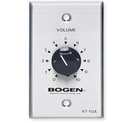 Bogen AT10A Speaker Attenuator, 10W, 10 Step Volume Control, 25V/70V System, Wall Mount Single Gang, Adjustable Audio Level Attenuator, Attenuation in 3 dB Increments