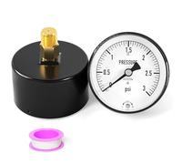 BOGERDACK 0-3PSI Diaphragm Type Capsule Low Pressure Gauge 2-1/3" Dial Size, 1/4" NPT Back Mount, Adjustable Water Column Gauge, for Pressure Testing with Air, Gas, Water, and Other Liquids
