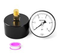BOGERDACK 0-5PSI Diaphragm Type Capsule Low Pressure Gauge 2-1/3" Dial Size, 1/4" NPT Back Mount, Adjustable Water Column Gauge, for Pressure Testing with Air, Gas, Water, and Other Liquids