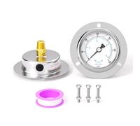 BOGERDACK 0-60PSI Panel Mount Front Flanged Glycerin Filled Pressure Gauge, 2.5" Dial Size, 1/4" MNPT Back Mount, Stainless Steel Case, with Phillips Screw and Nut, for Water, Gas, Liquid Pressure