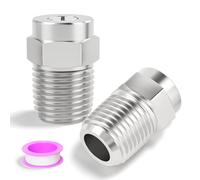 BOGERDACK 2PCS 4000 PSI 40 Degree Surface Cleaner Tips, 1/4 Inch NPT Male Threaded Spray, 2.5 Orifice, for Water Gun, Pressure Washer, Water Broom