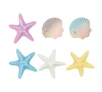 Bogg Bag Accessories Charm,Bogg Bag Charm | 6PCS Starfish Shell Tote Bag Charm Beach Bag Accessories,Colorful Beach Boxes Decorations Decorative Bag Charm for Beach Bags Handbags, verwijzen naar de