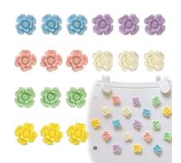 Bogg Bag Charms, Colorful Flower Charms for Bogg Bag, Compatible with Simply Southern Beach Totes, Rose Flower Insert for Rubber Beach Bag Tote Handbag Decoration for Ocean Party Favor (colorful