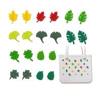 Bogg Bag Charms, Colorful Leaf Charms for Bogg Bag, Compatible with Simply Southern Beach Totes, Clover Insert for Rubber Beach Bag Tote Handbag Maple Leaves Decoration for Ocean Party Favor (leaf)