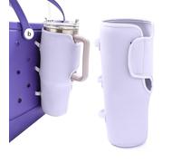 Bogg Bag Cup Holder for Stanley Cup Holder 40 oz Water Bottle Holder Adjustable Drink Organizer Accessories Compatible with All Bogg Bag and Simple Modern Beach Tote (Purple)
