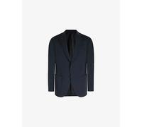 Boggi Mens Boggi Regular-Fit Single-Breasted Stretch-Woven Blazer Navy Blue 42