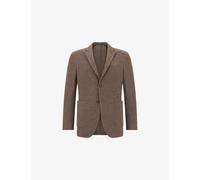 Boggi Milano Mens Boggi Milano Micro-Texture Cotton-Wool Blend Jersey Blazer Brown 40