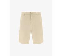 Boggi Milano Mens Boggi Milano Mid-Rise Cotton and Linen-Blend Bermuda Shorts Sand 33