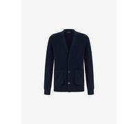 Boggi Milano Mens Boggi Milano Ribbed Button-Down Cotton Cardigan Navy Blue S