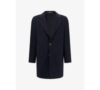 Boggi Milano Mens Boggi Milano Single-Breasted Cashmere Coat Navy Blue 36