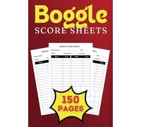 Boggle Score Sheets: Boggle Score Cards, 150 pages, 6 x 9 inches For Scorekeeping