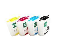 boggoexag 4-Color 69ml Ink Cartridge with Auto Reset Chip Compatible with Designjet 500, 800, 500PS, and 800PS Printers