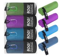 BOGI 4 Pack Microfibre Travel Towel, Quick Dry, Soft Lightweight Gym Towel, Super Absorbent & Ultra Compact Camping Towel for Beach Sports Swimming Gym Yoga Camping Hiking Swimming Backpacking-X Large