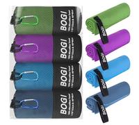 BOGI 4 Pack Microfibre Travel Towel, Quick Dry, Soft Lightweight Gym Towel, Super Absorbent & Ultra Compact Camping Towel for Beach Sports Swimming Gym Yoga Camping Hiking Swimming Backpacking-Large