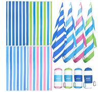 BOGI Microfiber Large Beach Towel for Adult,Quick Dry Lightweight Beach Towel- Recycled,Sand Proof & Compact Absorbent for Travel Bath Swim Yoga (XL:200cm*90cm+40cm*40cm-4 Pack)