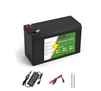 BOGJFC 12V 9Ah 18650 Lithium Battery Pack 3S3P Rechargeable for Solar Energy LED Lights with 12.6V 3A Charger