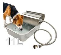 Bogmif Large Dog Automatic Water Dispenser, Outdoor Dog Water Dispenser, 304 Stainless Steel Auto Filling Dog Water Bowl, Suitable for Horses, Chickens, Dogs, Livestock, Easy to Clean