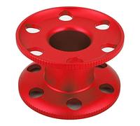 Bognajin Durable Aluminum Alloy Diving Finger Spool, Lightweight Underwater Reel for Scuba Diving, Empty Line Spool with Large Center Hole for Glove Use, Cave and Technical Diving (Red)