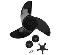 Bognajin QP05013A Marine Motor Boat Propeller, 3 - Blade Electric Outboard Propeller Replacement for Haibo T54, Sturdy Plastic Anti - Rust Wear - Resistant Blade for Small Boats and Kayaks