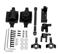 Bognajin RC Aluminum Alloy Axle Kit, Metal Axle Housing for 1/24 RC Climbing Car, Replacement Stable Axle Housing Kit with High Precision Fit for HBX 1/24 Off - Road Vehicle (Black)