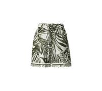 BOGNER Carmel linen Bermuda shorts for women - Olive green/cream - 34