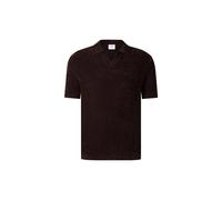 BOGNER Finn knitted polo shirt for men - Dark brown - XXL