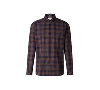 BOGNER Hardy cotton shirt for men - Brown/navy blue - 3XL