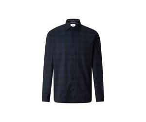 BOGNER Hardy cotton shirt for men - Navy blue/black - XXL