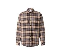BOGNER Heiko flannel shirt for men - Beige/Navy Blue - M