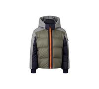 BOGNER Kids ski jacket Pablo - Light grey/olive/navy - 110-116