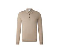 BOGNER Knitted polo long-sleeved top Jake for men - Camel - M