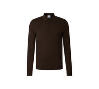 BOGNER Knitted polo long-sleeved top Jake for men - Dark brown - L