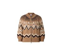 BOGNER Norwegian knit jacket Aurora for women - Camel/black - 48