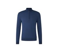 BOGNER Ouri fine knit troyer for men - Blue - XXL