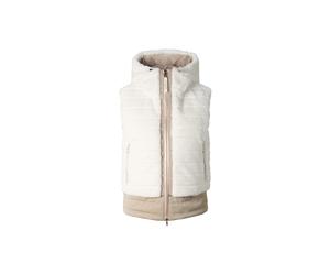 BOGNER SPORT Manda faux fur down waistcoat for women - Off-white/beige - 38