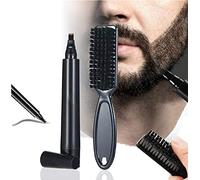 BoGoo - Beard Filler Pencil Kit - Instant Bear Pen - Beard Styling Pen with Beard Brush for Beard Filling - Define, Sharpen Hair, Beard, Eyebrows - Long Lasting, Water & Sweat Proof (Dark Brown)